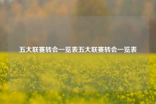 五大联赛转会一览表五大联赛转会一览表