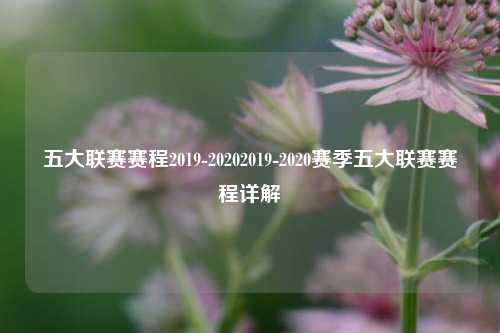 五大联赛赛程2019-20202019-2020赛季五大联赛赛程详解