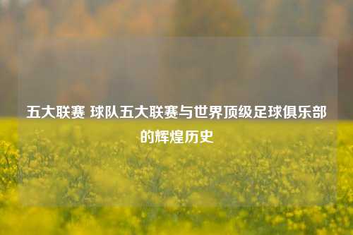 五大联赛 球队五大联赛与世界顶级足球俱乐部的辉煌历史