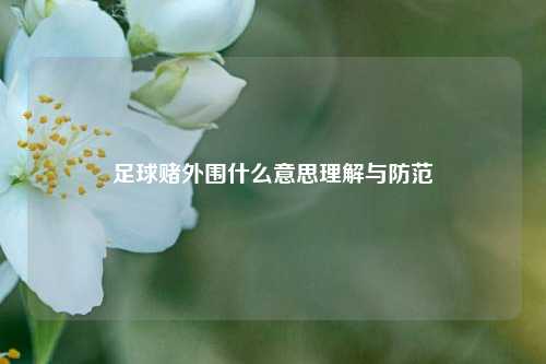 足球赌外围什么意思理解与防范
