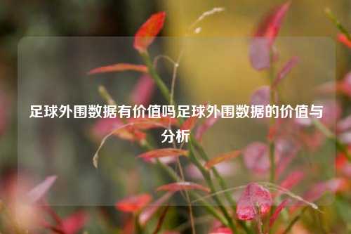 足球外围数据有价值吗足球外围数据的价值与分析